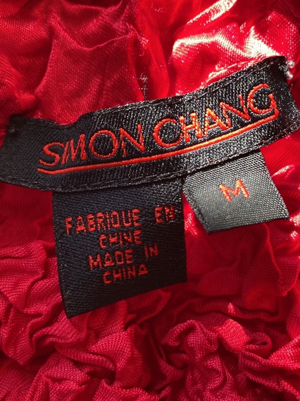 💕Host Pick💕 Simon Chang Designer Crinkle button blouse - like new - Picture 8 of 14